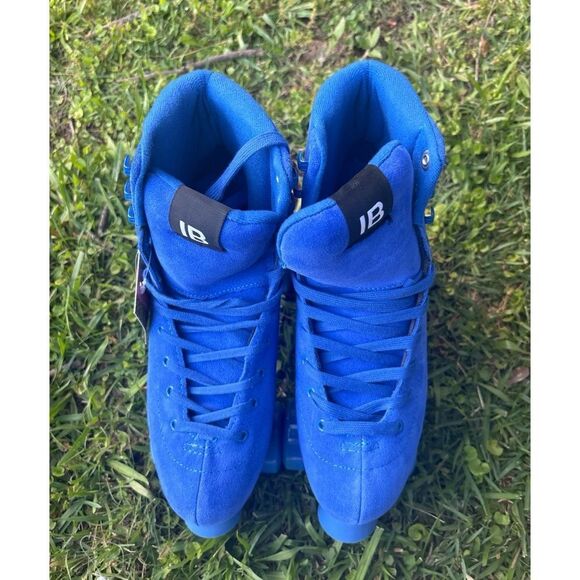 INTENTIONALLY BLANK Suede Rink Roller Skate in Cobalt Size 40  New No Box - Picture 5 of 8